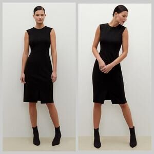 M.M. LAFLEUR Katie‎ Dress Black Sleeveless Size 10 Sheath Crew Neck Work Office